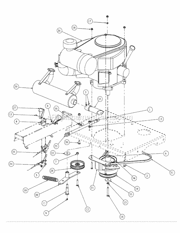 Kawasaki Engine Assembly Diagram and Parts List for M60-KW 53AH5D8X750 Cub Cadet Sprayer